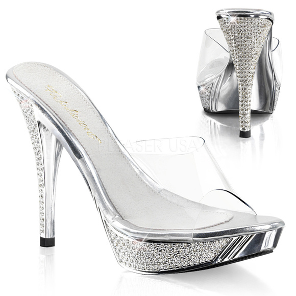 Rhinestone Platform High Heel Shoes - Picture 2 of 4